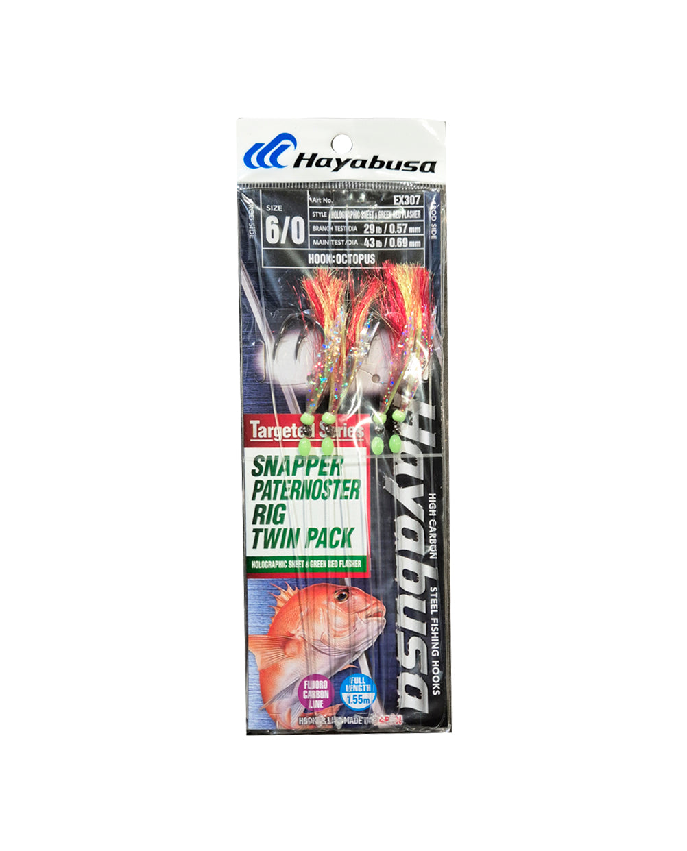 Hayabusa Flasher Paternoster Rigs 6/0 Twin Pack