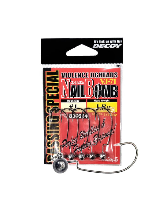 Decoy Weedless Nail Bomb Jig Heads